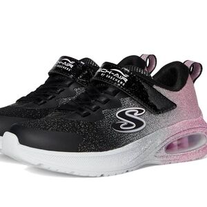 Skechers Microspec Max Girls Sneakers Black Pink Glitter | Little Kid Size 11